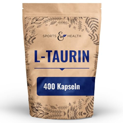 L-Taurin Kapseln hochdosiert 1500mg pro Tagesdosierung - 400 Kapseln vegan