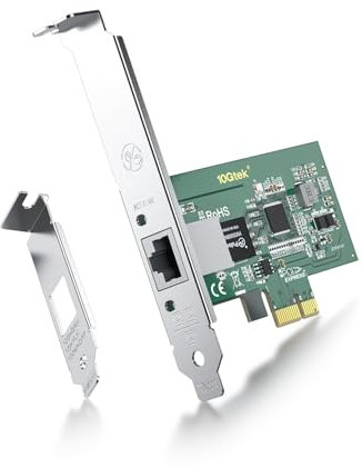 Ipolex Tarjeta de Red Ethernet 1.25G, 1x Puerto RJ45 +, Nic de 10 GbE en comparación con Intel i210-T1, Compatible con Windows Server/Windows/Linux/VMware (no Compatible con Windows XP, Mac OS)