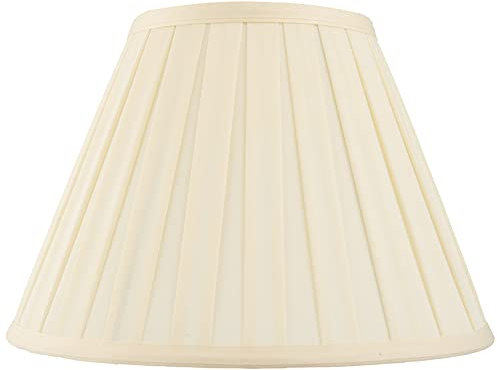 Betta Lighting Empire Lamp Shade - 18-Inch Tapered Drum Light Shade in Cream Cotton Mix Fabric - Box Pleat Lampshade for Table Lamps & Floor Lamps - 60W E27 or B22 GLS (Bulb Not Supplied)