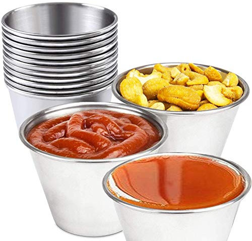 Set de 12 Flaneras individuales acero inoxidable, Recomendado para postre y Flan,Molde Flanera Ø10 cm