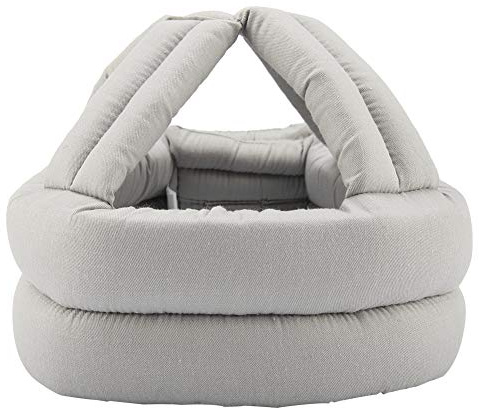 Chapeau de Protection, Protection de Sécurité Casque de Sécurité de Tête D'aîné Vieil Homme Anti-collision Prévention des Chutes avec Dentelle pour Blessure à la Tête(gris)
