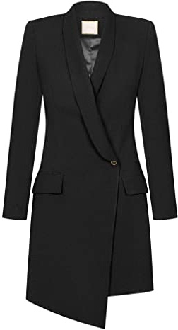 Swing Fashion Blanca | Schwarz | XS Altalena Moda Donna Elegante Lavoro | tubini Festivo | Vestito da Festa | Abiti da Cocktail | Mini Sera | Abito a Maniche Lunghe | Scollo a V | Breve | Nero | 34