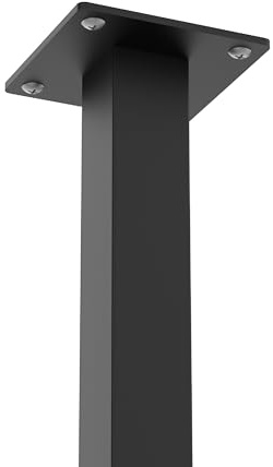 Olio Home Mailbox Post 58 x 2 x 2 inches - Heavy Duty Steel Mail Box Post with Black Powder Coating Surface - In-Ground Post for Concrete Roadside, Lawn or Sidewalk.