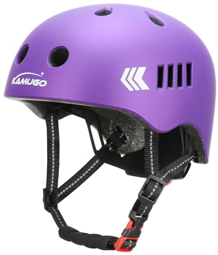 KAMUGO Toddler Helmet Kids Bike Helmet for Ages 2-8 Years Girls Boys,Child Adjustable Helmet Multi-Sport Bicycle Skateboard Skating Scooter Cycling Inline Skates (Purple)