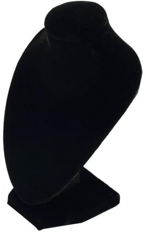 fxwtich Espositore per gioielli, per collane, catenine, busto, espositore nero per collane e ciondoli, nero, Small
