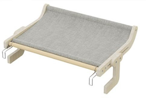 Katzen Hängematte für Fensterbank - gemütliche Liegematte - Extra großes Katzenklettergerüst für das Bett - Hängende Katzenhalterung - Fensterbankliege mit 20 kg Tragfähigkeit… (grau..)