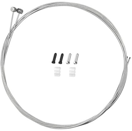 TAPKUA 2 Stück Fahrrad Bremszug, 2500mm Bowdenzug Fahrrad Bremse Kabel mit Bowdenzug Endkappen/O-Ring für Mountainbike Rennrad