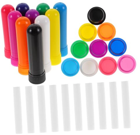 KOMBIUDA 30pcs Aromatherapy Inhalers Essential Oil Tubes for Nose for Meditation Yoga and Travel Made Natural and Vanilla