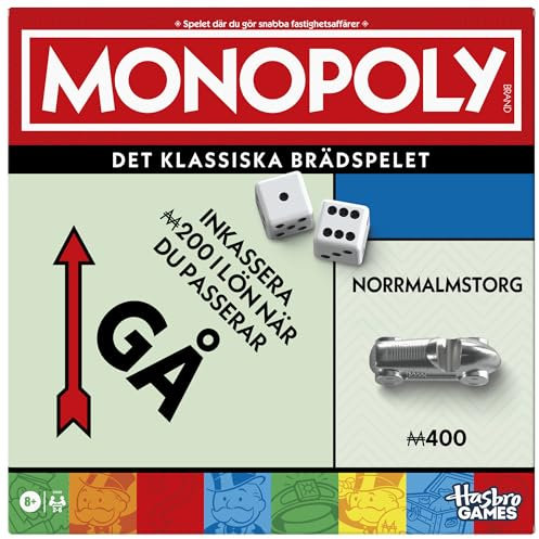 Hasbro Gaming Brettspiel Monopoly mit Ablagefach und größeren Spielspielen - Deutsche Version für Familienspieleabende ab 8 Jahren