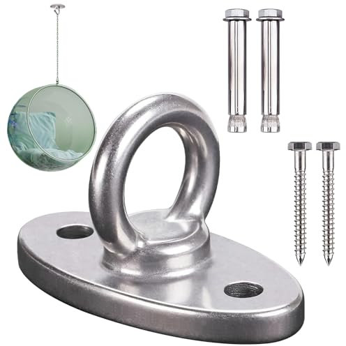Crochet de plafond pour charges lourdes, support de plafond, crochet de plafond, fixation au plafond, jusqu'à 400 kg, en acier inoxydable 304 de qualité supérieure, crochet mural pour poutres en bois