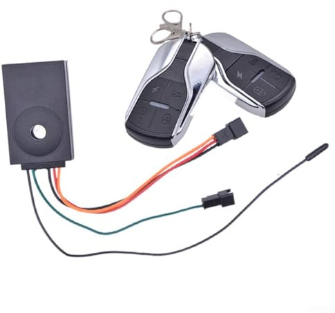Alarma de seguridad para motocicleta, control remoto de entrada sin llave, función de bloqueo automático, fácil instalación (4 pines + 2 pines)