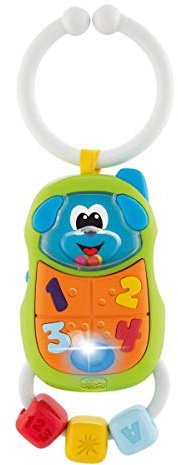 Chicco Sonajero Teléfono para bebés, sonajero electrónico con Luces y Sonidos, 3-18 Meses