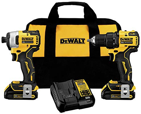 DEWALT ATOMIC 20V MAX* Cordless Drill Combo Kit, Compact (DCK278C2)