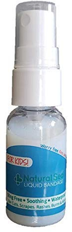 Kids Natural Seal Liquid Bandage Spray - 1oz Moisturizing Nanopolymer Barrier Spray for Custs & Scrapes - Sting Free Protection & Quick-Healing Formula - Mom-Invented - Made in USA