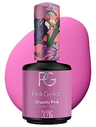 Rosa gellac gel nagellack UV, vegansk nagelgel – 326 kaotic rosa 15 ml | Gelnagellack för UV-lampa, lätt att använda nagelpolish för 14 dagars salongskvalitet, gellack Made in Holland