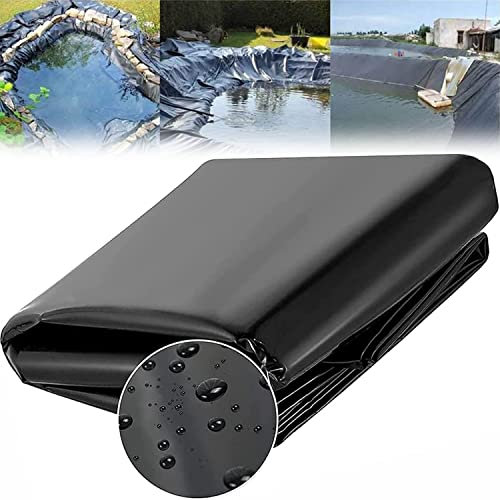 Bâche d'étang de haute qualité en HDPE 0,2 mm pour Résistante aux UV et aux intempéries Parfaite pour un étang de jardin, un étang de baignade, un cours de ruisseau, une piscine naturelle,6x20m