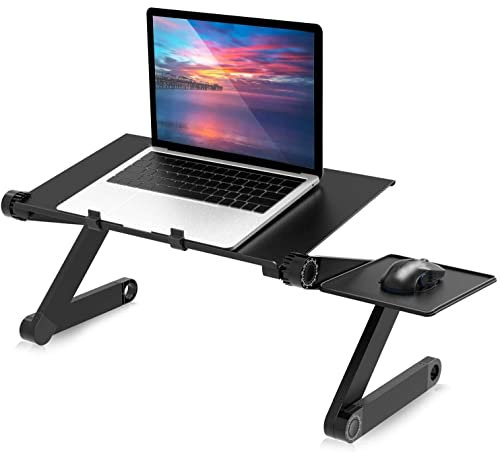 Phane® Mesa Ordenador Portátil, Multifuncional Base Ajustable y Plegable | Soporte de Regazo Laptop Notebook PC Tablet | Ergonómica y Resistente para Diván Sofá Cama | Negro