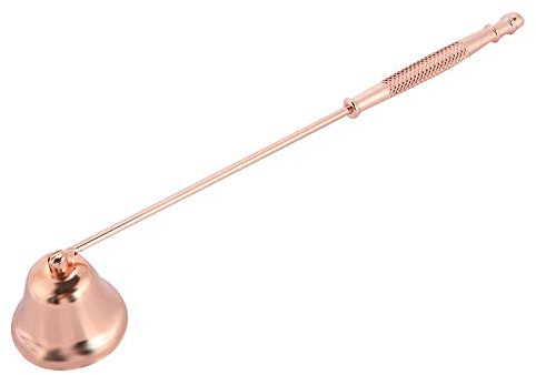 Spegnicandela in Acciaio Inossidabile, 1 Pezzo Spegnicandela a Forma di Campana in Acciaio Inossidabile di Moda Attrezzo Manuale per Copertura per (Oro rosa)