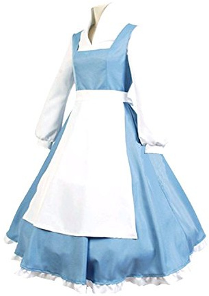 Gothden Damförkläde hembiträde klänning cosplay kostym halloween cosplay kostymer