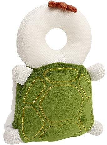 Baby-Kopfschutz-, Reduziert Stöße, Passt die Größe an, Hautfreundliches Kleinkind-Rückensicherheitskissen Zum Erlernen des Sitzens (Schildkröte)