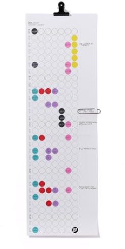 dot on Monatskalender 2025 mit bunten Klebepunkten - Designkalender DIY Kalender Monatsplaner Familienkalender DIY Planer Wandplaner Kalender selbst gestalten 2025