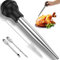 Juego de 4 jeringas de acero inoxidable para pavo, jeringa de carne y adobo con 2 agujas, bombilla de silicona y de limpieza, inyector de pavo para hornear, cocina, fiesta, Navidad