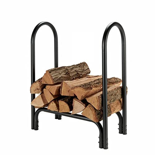 Portalegna da ardere per esterni e interni, con ganci, robusto contenitore per legna da ardere, ideale per la casa e il patio, efficiente gestione della legna da ardere