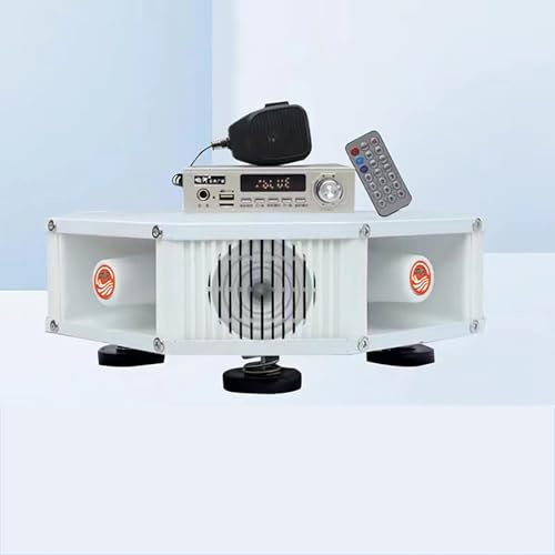 Car Amplifier, High-power Advertising Speaker, 360° Sound, Support TF/U Disk Reading, Microphone Connection, BT Connection, 4 Tweeters + 4 Woofers, Compatible with Various Models