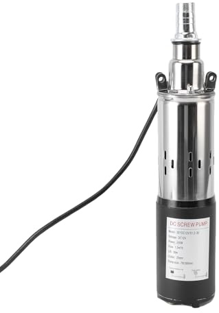 SEAFRONT Pompa per Pozzi Profondi 12V Pompa Sommergibile Solare per Pozzi 30 M di Sollevamento NPT 3/4 Pollici 1 Pollice Pompa per Pozzi Profondi in Acciaio Inossidabile con Cavo 7 M