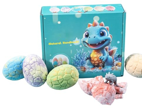 Monozoz Sfera Di Sale Per La Doccia,Detergente Rilassante Per Il Corpo A Forma Di Di Dinosauro,6 Pezzi Di Sali Da Bagno - Per Bambini E Ragazzi E Spa E Casa E Viaggio E Bagno E Hotel
