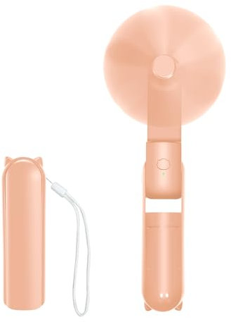 Jsdoin Mini Handheld Ventilator, Tragbarer Desktop-Ventilator 3 Geschwindigkeiten, Wiederaufladbar Faltbarer USB-Ventilator für Innen und Außenbereiche(Rosa)