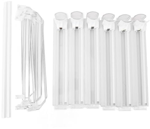 Organizzatore di bevande ABS Facile caricamento Smorzamento Spingitore Scivola per frigorifero Dispenser di lattine di soda regolabile a 6 file Bevande di birra (Blanco)