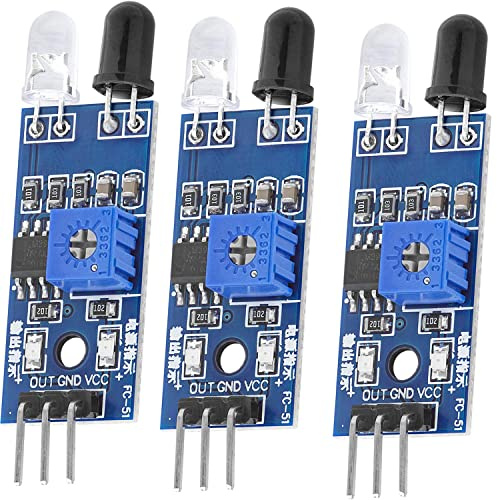 AZDelivery 3 x IR Infrarot Modul für Hinderniserkennung Abstand Sensor kompatibel mit Arduino und Raspberry Pi inklusive eBook!