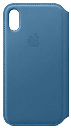 Apple Étui folio en cuir (pour iPhone XS) - Bleu Cape Cod