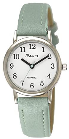 Ravel - Women's Pastel Coloured Everyday Watch (36mm case) - Analogue Quartz - R0137.11.1 - Green/Silver Tone