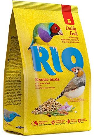 RIO Exotic Birds | 1 kg | Alleinfuttermittel für Bronzemännchen, Astrilden und Zwergweber | Mit gesunden Saaten und Getreidearten | Reich an Nährstoffen für das Wohlbefinden