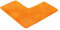 PANA® Duschvorleger mit Eckausschnitt (50x100x100 cm) • Badteppich für Eckduschen • Duschmatte rutschfest & waschbar • Eck Badematte • Ideal für eckige Duschkabinen • Farbe: Orange