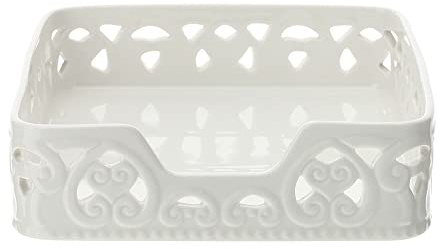 Hervit PORTATOVAGLIOLI Porcellana TRAF.20X20X6CM