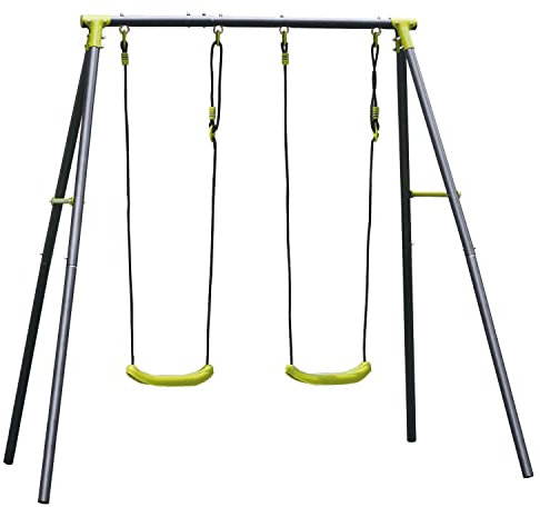 Allegra Duplo - Altalena per bambini in acciaio + PP. Donolo da giardino 2 posti