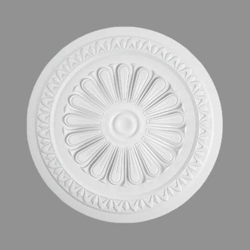 PROVISTON | Rosetta bloccata | Polistirolo | Diametro 600 mm | Bianco | Alta qualità | Stabile | Assemblaggio semplice | Rosette a soffitto | Design a parete