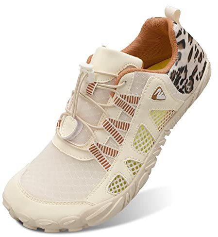 L-RUN Hiking Shoes Women Barefoot Aqua Sock for Women Waterproof Beige M US (6.5 Women/5 Men)=EU37