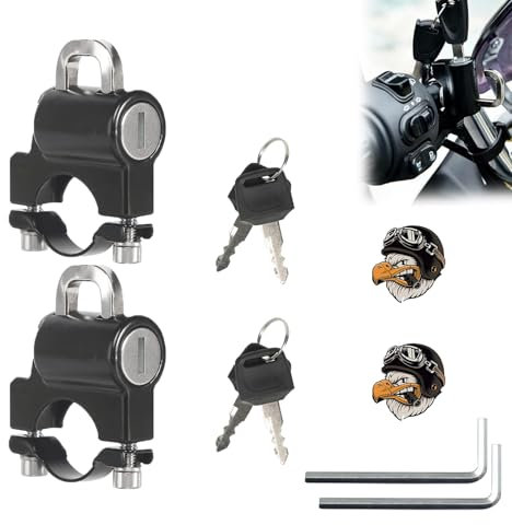 Lucchetto Antifurto per Casco Moto - Serratura di Sicurezza con Gancio e Accessori