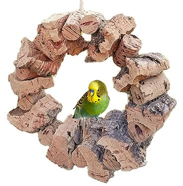 Vogelschaukel, großer Korkring mit viel Korkrinde zum schaukeln und knabbern für alle Vögel