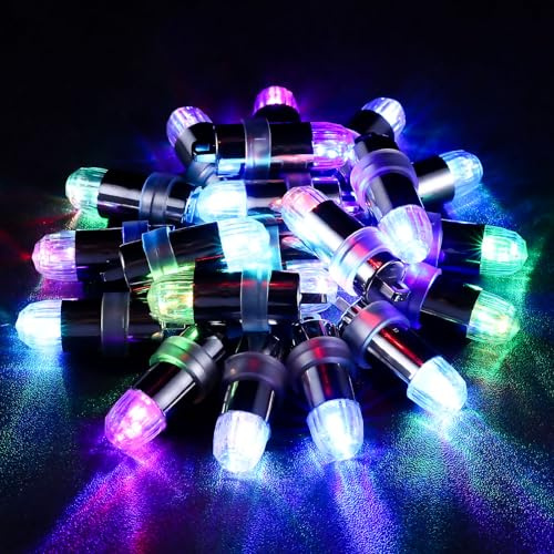 LIHAO LED Balloon Light Paper Lantern Lights Mini Bulbs Battery DIY Waterproof Colorful 30pcs for Paper Lanterns Christmas Wedding Birthday Party Halloween Festival Decoration