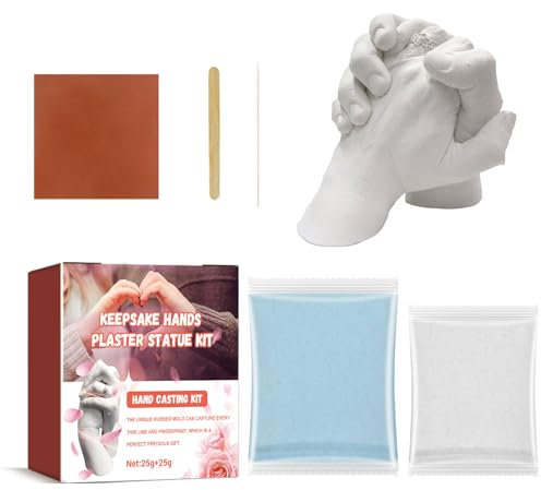 Grgowe Handformpulver Handabdruck Set,Gipsabdruck Hände,3D Handabdruck Set für Paare,Gipsabdruck Baby Hand und Fuß,Hochwertiges Handabdruckset Gipsabdruckset für Paare Familien Babys