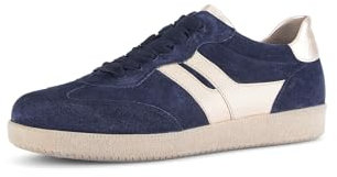 Gabor Damen Low-Top Sneaker, Frauen Halbschuhe,Best Fitting,schnürschuhe,schnürer,straßenschuhe,Sportschuhe,Marine/Sand/Puder,40.5 EU / 7 UK