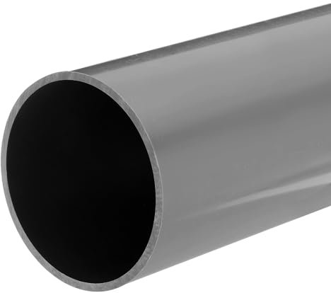 QUARKZMAN Tube Rigide en PVC Tube Rond 67,8mm ID 75mm OD 33cm de Long Gris Clair pour Manchon de Câble de Conduite d'Eau