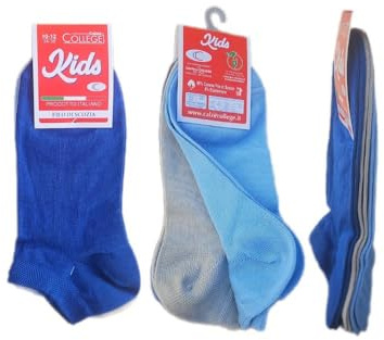 calze college - 12/6/3 Paia Fantasmini Bambino e Bambina Estivi, Calzini Filo di Scozia Bambino, Calzini Bambina da Sotto alla Caviglia (6 Paia Colori Bimbo, 6-8 Anni N.29-33)