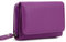 CHAOFANXI Portafoglio Donna Piccolo in Pelle da Donna, Portamonete Piccoli Trifold Piccola Corto Portamonete con 6 Scomparti per Carte con 1 Sezione di Fattura e 1 Tasca con Cerniera,Viola