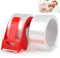 FSWWSF Paketklebeband 48mm X 66m FüR Pakete Und Karton Paketklebeband Abroller Paketklebeband Transparent Tape Dispenser Leise Paketband Klebebandabroller (Rot)